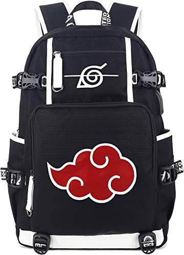 Roffatide Anime Rucksack Schultasche Print Laptop Rucksack mit USB-Ladeanschluss & Kopfhöreranschluss