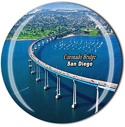Coronado Bridge San Diego 3D USA Kühlschrankmagnet Souvenir Kristallglas Magnet Reise Souvenir Sammlung Geschenk Zuhause Küche Dekoration