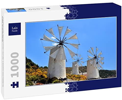 Lais Jigsaw Puzzle Traditional windmills on the Lassithi plateau, Crete, Greece 1000 Pieces