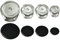 Whirlpool Ignis - Kit 4 bruciatori con 2 fori completi di piattelli spartifiamma per cucina piano cottura 4 fuochi - Made in Italy - WR05/B