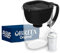 Brita Grand filtre à eau pour robinet et eau potable avec indicateur de changement SmartLight, comprend 1 filtre standard, sans BPA, dure 2 mois, capacité de 10 tasses, noir limousine extensible