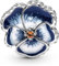 Lkwidi Charme Blaue Stiefmütterchen Blume Charms-Anhänger 925 Sterling Silber Charm Bead Pendant für Europäische Armbänder und Halsketten