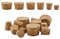 INCREWAY Lot de 40 bouchons à bouton en bois naturel conique en liège respectueux de l'environnement à tête plate pour vin, vieilles bouteilles et bocaux