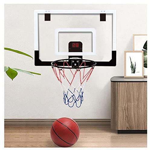 VVLXRIC Over The Door Basketball Hoop, With Nc Scorer Foldable Mini Hoop Suction Cup Basketball Hoop, For Kids,Teens,Adults
