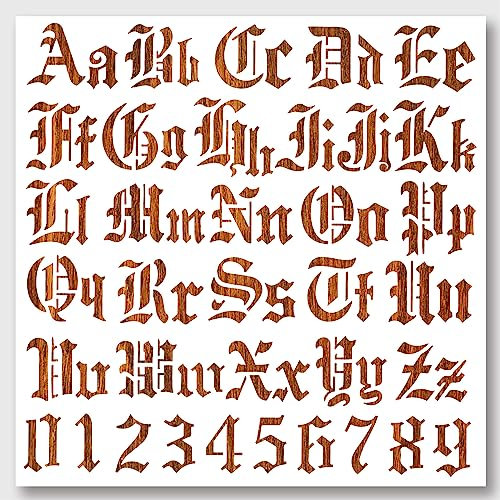 NBEADS Buchstabe Schablonen 30×30cm, Ausgehöhlt Zeichnung Malerei Vorlage Wiederverwendbare DIY Kunst und Handwerk Schablonen für die Malerei auf Holz Stoff Papier Wände Leinwand Boden