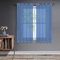 Joydeco Gardinen Kurz mit Ösen Transparente 2er Set, Optik Gardine Voile Ösenvorhang Ösenschal Durchsichtig Vorhang Kurz für Schlafzimmer Wohnzimmer Schlaufenschal (Königsblau, 2xH145xB140)