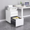 Panana Fully Assembled!Home Filing Furniture Under Desk 3Drawers Steel Lockable Mobile File Cabinet Bedside Table, Office Metal Storage Chest of Drawers(W39*D52*H60cm,White)