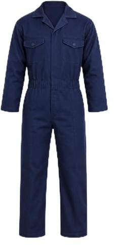 WickedFun® Children's Coverall Boiler Suit - Heavy Duty Lightweight Overall Protective Safety Work Wear Multi Pocket Suit (Blue, 4-6 Years)