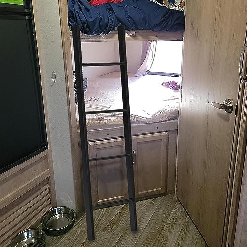 AAMNA Escaleras para literas para autocaravanas, escaleras Interiores para Cama Que ahorran Espacio con Ganchos y Almohadillas de Goma para los pies, Escalera extraíble Ideal para remolques de Via