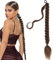 Gledola Lange Geflochtene Pferdeschwanz Verlängerung 30 Zoll Pre Stretched Flechten Haar Extensions DIY Geflochtene Pferdeschwanz Synthetische Haar Stück (Dunkelbraun, 30 Zoll)