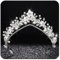 Handcess Hochzeits kronen Tiaras Silber Blumen kronen Stirnband Prinzessinnen Perlen Tiaras Kristall Braut Kopfbedeckungen für Frauen und Mädchen