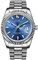 BUREI Herren-Armbanduhr, luxuriös, Edelstahl, analog, Business, Mode, wasserdicht, Geschenke für Herren, Blau/Silber, Business-Stil