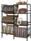 TQVAI Vinyl Record Storage with Turntable Stand, End Table with 4 Tier Large Storage Up to 200 Albums, CD Rack, Wood Record Shelf Cabinet for Living Room, Rec Room, Home Studio, Black/Antique