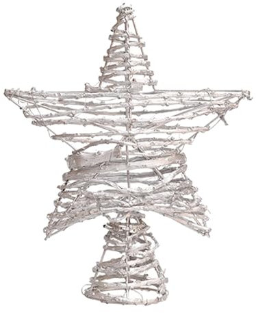 perfeclan Puntale per albero di Natale, puntale per albero di Natale a forma di, puntale per albero a forma di per uso esterno, interno, veranda, Argento