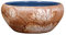 Vase rond en céramique for aquarium antique, très grand bol for bain d'oiseaux uniquement, vase de table basse, pots de fleurs et plantes de comptoir chinois, panier de fruits classique oriental(24cm(