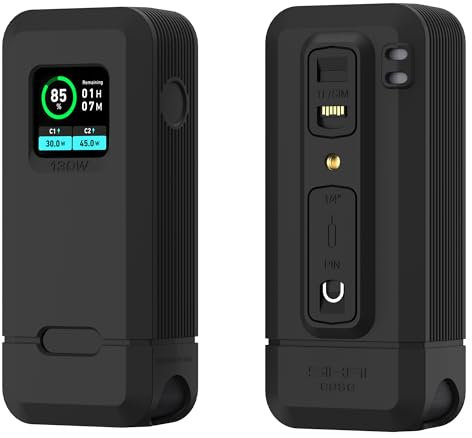Silikonhülle für Anker Prime Powerbank 12.000mAh(130W),2mm Dicke Stoßfeste und Sturzsichere Silikonhülle mit Oleophobe Beschichtung, fasst 1*Simkarten/1*SIM Karte Nadel (Schwarz)