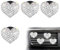 4 Stück Auto Lüfter Clip, Herzförmig Auto Zubehör Innenraum, Auto Lufterfrischer Clip Aromatherapie, Auto Deko Innenraum Clips für Auto-Innenraum-Dekoration-Duft