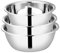 Zerodeko 3 Piezas Olla De Acero Inoxidable Tazón De Sopa Cuencos Grandes Bol Recipiente De Aluminio Olla Sopera Plato Cuenco Para Servir Contenedores Sartenes Cuencos Nido Plata Silver