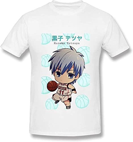 Kuroko's Basketball Men's Summer Cool Short Sleeve Classic Tee Costume Breathable Cotton Light Beach T Shirt T-Shirts & Hemden(Large)
