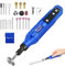 Multifunktionswerkzeug, 42W Rotationswerkzeug, Rotary Tool Set con Zubehör, 5 Einstellbare Geschwindigkeiten, 3000-18000RPM, für Gravur, Bohren, Schneiden, Schleifen, Gravieren