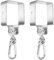 Wvu & Wvo Lot de 2 colliers de balançoire avec mousqueton en acier galvanisé - Collier de balançoire avec manchette et mousqueton - Fixation de balançoire pour poutres en bois - 9 x 9 cm