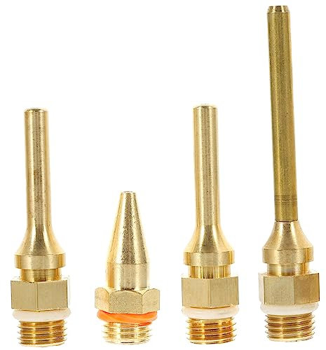 Gadpiparty 4Pcs Copper Glue Sprayer Nozzle Assorted Long Tube Tips for Hot Melt Glue Application for DIY Crafts Home Repairs and Artistic Projects Durable Drip Design