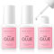 Makartt Nail Glue Extra Strong with Brush, 3PCS Acrylic False Nail Glue For Nail Tips or Broken Nails, Long Lasting Nail Adhesive Glue for Fake Nails Salon Use (3 * 7ml)