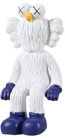 FGJUYLKvchgf Ornament 29 cm große XX-Augen-Sesamstraßen-Puppe, Cartoon-Puppe, Skulptur, Kunsthandwerk, Schaufensterdekoration, EIN Sammlerstück for Spielzeugliebhaber(White)