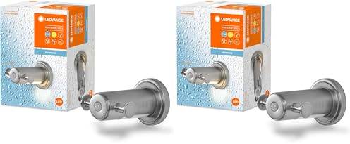 LEDVANCE BATHROOM Badezimmerhaken inkl. Nachtlicht, 0,18W, 10lm, warmweißes Licht mit 3000K, Batterie inklusive, Tageslicht- und Bewegungssensor, lange Lebensdauer, Schutzklasse IP44, energiesparend
