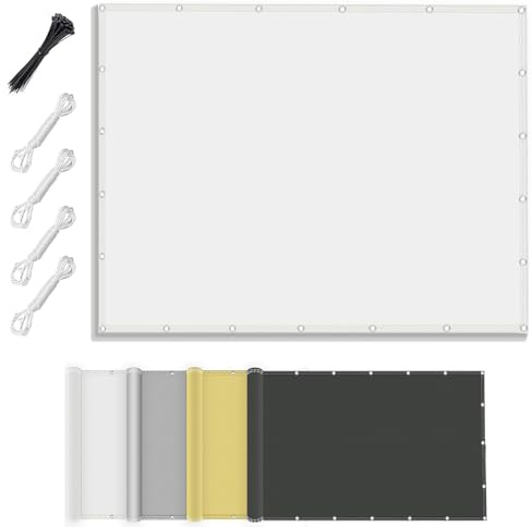 AJALGZ Voile d'ombrage Protection Solaire Rectangulaire 4x5m Toile Imperméable Une Protection des Rayons UV à 95%, Voile Ombrage pour Patio, pergola, Jardin & Terrasse Extérieur - Blanc
