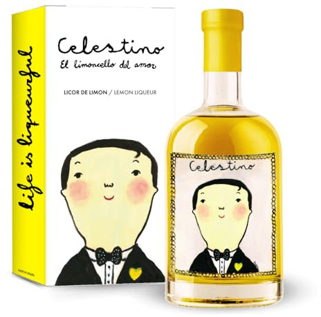 Los Licores Liqueurful Son Elaborados Artesanalmente Con Los Mejores Productos De España. Perfecto Para Regalo y Para Cocteles [50cl, Celestino]