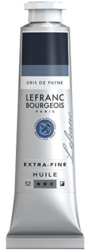 Lefranc Bourgeois 405140 extra feine Ölfarbe in Künstlerqualität aus hochwertigen Pigmenten, lebendige Farben, hohe Lichtechtheit, 40ml Tube - Paynes Grau