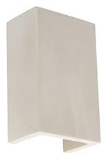 Qazqa - Industrie I Vintage I Industrie I Vintage I Wandleuchte grau Beton Rechteck - Meaux I Wohnzimmer I Schlafzimmer - SteinI Rechteckig - LED geeignet G9