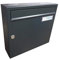 A-01 Aufputz Briefkasten Anthrazit (RAL 7016) mit Namensschild - LETTERBOX24.de