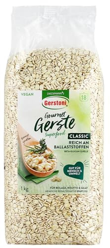 Gerstoni Gourmet Gerste Classic 1kg – mild-nussige Reisalternative – ballaststoffreiches Superfood mit 5% pflanzlichem Beta-Glucan – nachhaltig & regional – fertig in nur 15–18 Minuten.