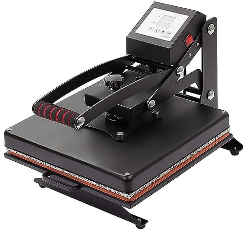 Display4top Digital Heat Press T Shirt Heat Press Transfer Sublimation Machine, use for Industrial, Professional and Home (38cm x 38cm)
