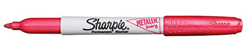 SHARPIE Marqueur permanent, pointe fine, métallique, 1 pièce (rubis métallique)