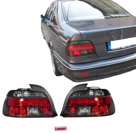 DM Autoteile 1336 Rückleuchten Heckleuchten SET Celis Rot Smoke kompatibel für BMW E39 Limousine 95-00