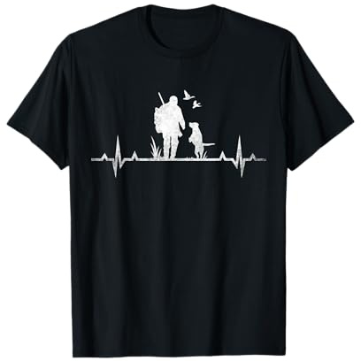 Jäger Geschenk mit EKG Herzschlag für die Jagd T-Shirt