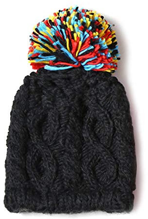 Winter-Outdoor-Reisen Strickmütze, warme Mütze, Streetmode All-Matching Hut, Mütze, Spitzmütze, Mützenmütze 55-58cm Schwarz, schwarzes, {language_tag:tr_GB, değer: 6 3/4-7 1/8