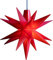STEINFIGURENWELT GIEBEN 3D LED Stern Ø 8 cm Weihnachtsstern Batterie Ministern Innen mit Timer Kunststoff Stern klein Leuchtstern Deko für innen Indoor von Dekowelt (Rot)