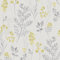 Pashley Wallpaper Floral Grey Yellow Flower Natural