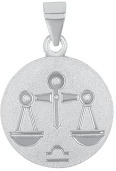 Amor Motivanhänger 925 Sterling Silber Unisex Damen Herren Anhänger, Silber, Waage, Kommt in Schmuck Geschenk Box, 2028053