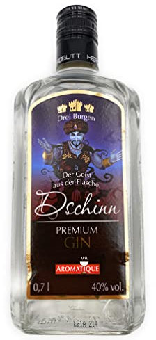 Premium Gin I Dry Gin von Aromatique 40% vol. 0,70 L I Drei Burgen-Dschinn I Edler Gin aus Thüringen I natürlicher Wacholder