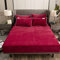HAIBA Extratiefes Doppelbett Einzelbett 100% GebüRstete Mikrofaser, Sehr Weich, Seidig Glatt Und Knitterfrei,rot,150x200cm+25cm