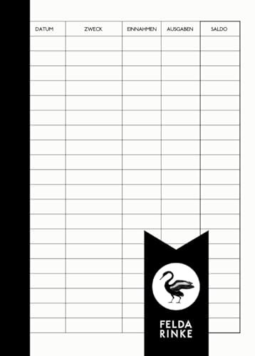 Kassenbuch A6: 110 Seiten - 55 Blatt | Einfaches Einnahmen-Ausgaben Buch in Kleinformat