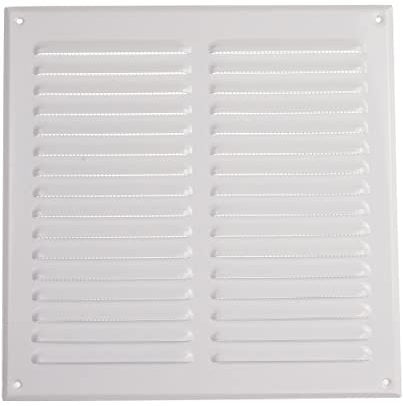 ventilación Systems - 10 x 10 pulgadas - Blanco - Cubierta de ventilación de metal - Rejilla cuadrada de ventilación - Cubierta de rejilla - visualización de insectos incorporada - Ventilación HVAC