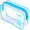Clear Travel Toiletry Bag TSA Approved Quart Size Travel Bag Clear Airport Carry on Liquid Bag Cosmetic Pouch Clear Shower Bag Transparent Toiletries Bag Plastic Airport Security Toiletry Bags(Blue)