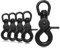 5 Stück Karabinerhaken Wirbelkarabiner, Zinklegierung Scherenkarabiner, Wirbel Schnappkarabiner, Robust Bolzen Karabiner, Karabinerhaken Hundeleine Schlüssel, für Hunde Gepäckschnalle Drehbar