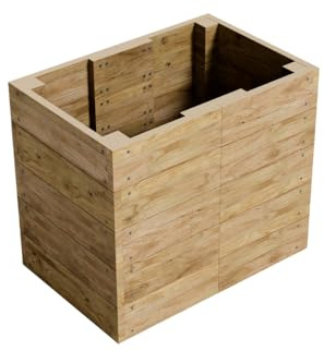 Conka Garden - Wooden Raised Bed Kit - Large Garden Planters for Vegetables, Herbs, Flowers – Start Growing Plants Earlier & Better - Durable & Resistant FSC Treated Timber 60cm L x 90cm W x 76cm H